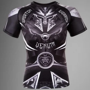 Venum Gladiator 3.0 Rashguard - Schwarz/Weiß - Kurzarm