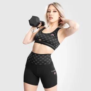 Venum Monogram Bike Shorts für Damen – Schwarz/Roségold