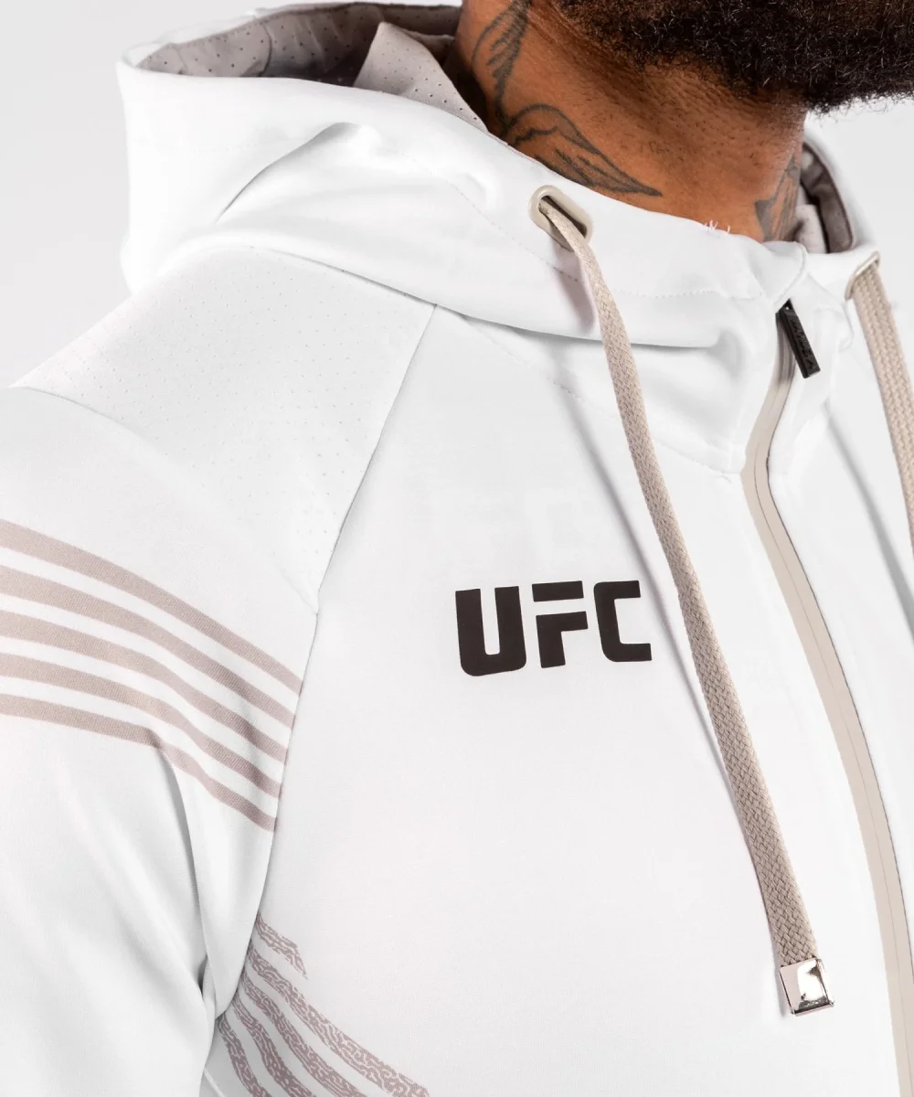 UFC Venum Fighters Authentic Fight Night Herren Walkout Hoodie - Weiß – Bild 6